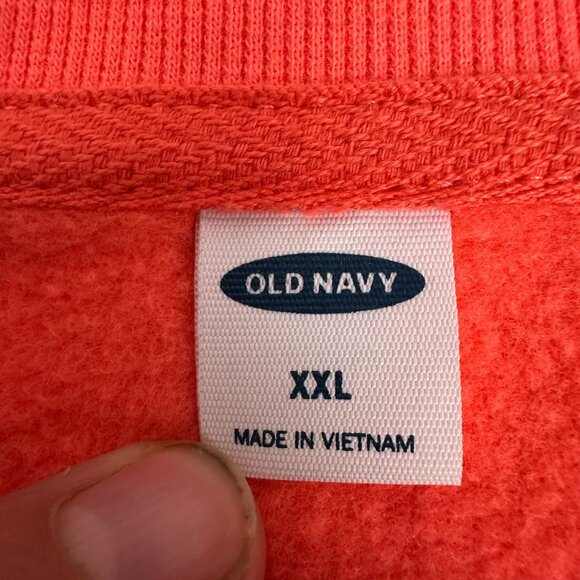 Old Navy Womens Size XXL Sweatshirt "Here And Now" Coral Cotton & Polyester - Picture 4 of 7